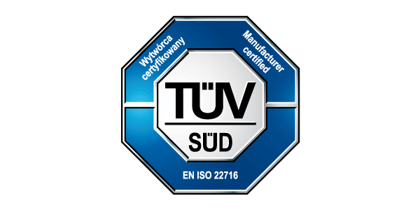 Certfikat ISO 22716:2009 od TÜV SÜD